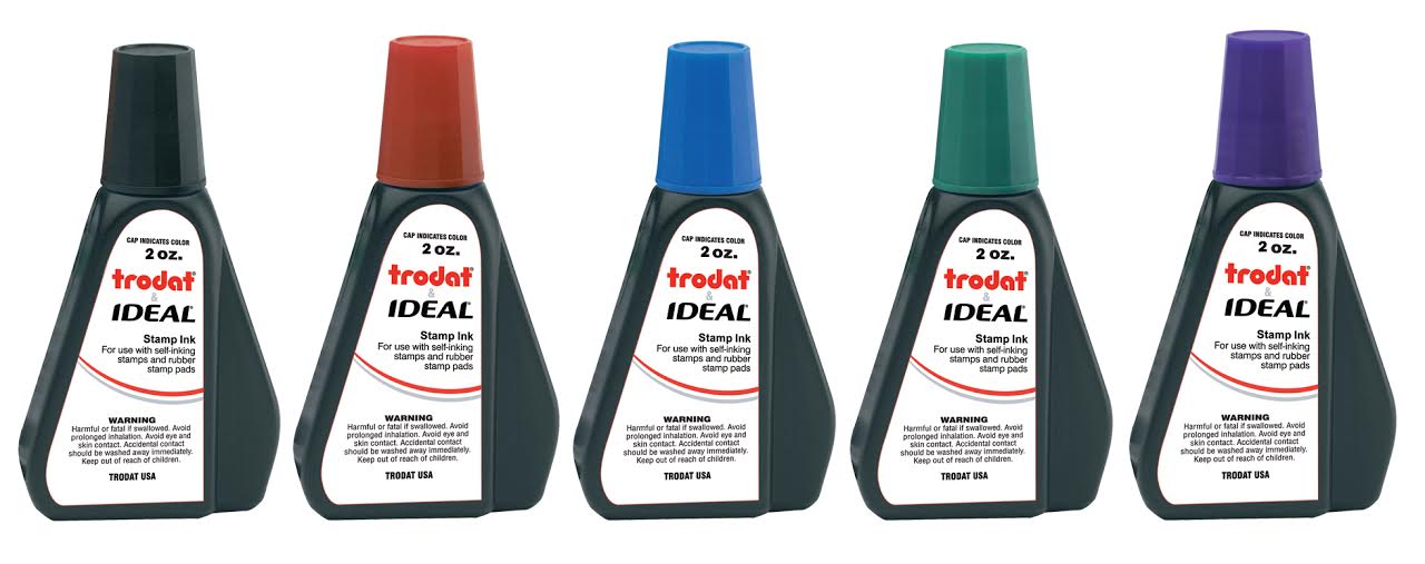 Self-Inking Stamp Ink - 1oz Refill Bottle- Green